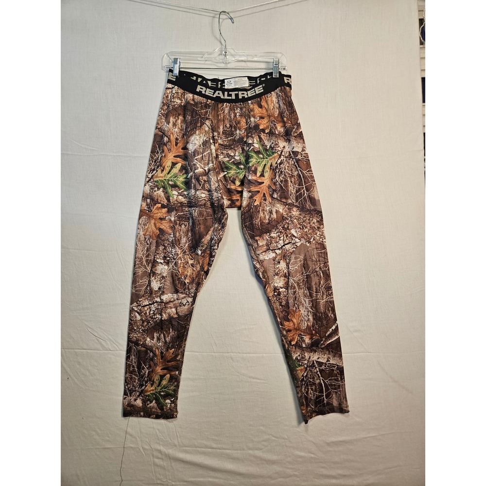 Realtree Edge Camo Base Layer Pants Mens Medium Recycled Polyester Leggings